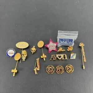 Vintage AVON Sales Rep Recruiter Representative Awards Pin Lot Avon Lady
